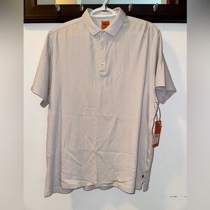 NWT Soft Cloth Light Tan Polo Shirt size Medium